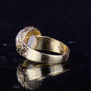 925 Ayar Gümüş Yüzük, Gerçek Doğal Druzy Kuvars Taşı ile Kaplama, El Yapımı Kadın Yüzük (Beyaz) - Görsel 7