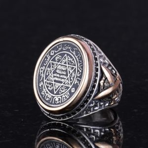 David Yıldızı Gümüş Yüzük, Süleyman Mührü Gümüş Yüzük, Zirkon Taşlı Gerçek Gümüş Takı - Görsel 4