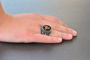 Akrep Hayvan Yüzüğü - Erkekler için Sterlin Gümüş Zambak Desenli Büyük Yüzük - Görsel 6