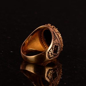 925 Ayar Gümüş Gök Türk Gri Kurt Yüzük - El Yapımı Vintage Tarzı Erkek Takısı - Görsel 6