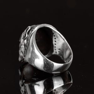 925 Ayar Gümüş Bulldog Yüzük, Gümüş Erkek Yüzük, Köpek Hayvan Yüzüğü - Görsel 6