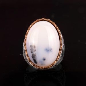 Gerçek Doğal Yemen Akik Taşı Yüzük, Erkekler İçin Gümüş Yüzük - Görsel 5