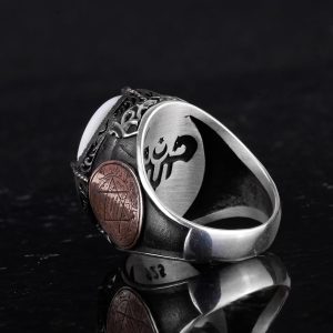 El yapımı Desenli Yüzük - 925 Ayar Gümüş Erkek Yüzüğü - Davut Yıldızı Takısı (Akrep) - Görsel 7