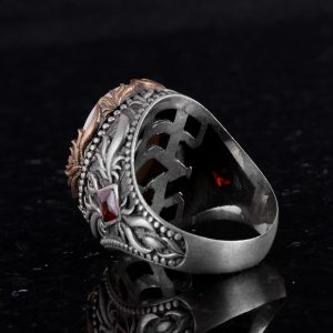 Gerçek Doğal Taş Yüzük - El Yapımı 925 Ayar Gümüş Yüzük - El Yapımı Yüzük (İnci) - Görsel 7