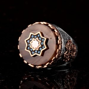 Yıldız Gümüş Yüzük, 925 Ayar Gümüş Erkek Yüzük - Görsel 5