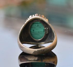 Doğal Malakit Doğal Taş Yüzük - 925 Ayar Gümüş Malakit Yüzük - Görsel 8