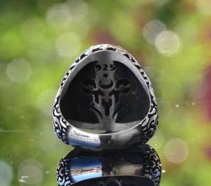 Aslan Yüzük, Hayvanlar Yüzük, Afrika Aslan Yüzüğü, 925 Ayar Gümüş Yüzük - Görsel 5