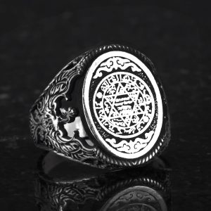 Phoenix Gümüş Yüzük, Davut Yıldızı Yüzüğü, 925 Ayar Gümüş Erkek Yüzüğü - Görsel 5