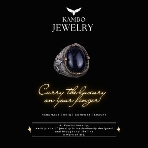 925 Ayar Gümüş Yüzükler Premium Üretilmiş Taşlarla (Üretilmiş Mavi Güneş Taşı) - Görsel 7