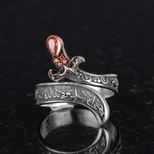 Zulfiqar Kılıcı Tasarımlı 925 Ayar Gümüş Erkek Yüzük - Görsel 2