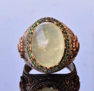 Gerçek Yeşim Taşlı Yüzük, Kral Yüzüğü, Gümüş Yüzük Erkekler İçin - Görsel 5