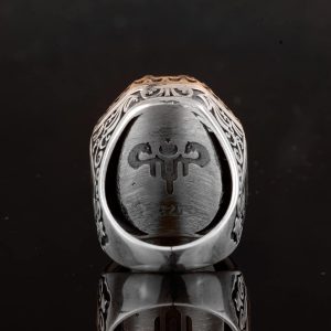 David Yıldızı Erkek Yüzüğü, El Yapımı Yüzük, 925 Ayar Gümüş Erkek Yüzüğü - Görsel 6