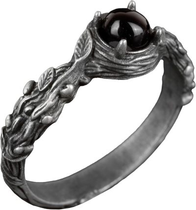 Gerçek Doğal Taş Yüzük, Kadınlar için Doğum Taşı Yüzüğü, 925 Ayar Gümüş Yüzük - Görsel 1