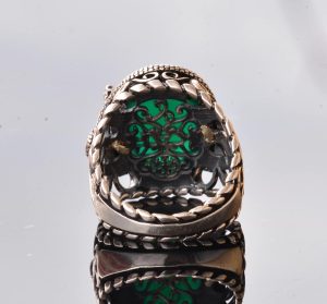 El Yapımı Yılan Tasarımlı Yüzük, Doğal Yeşim Taşı, Gümüş Erkek Yüzüğü - Bilgelik ve Koruma Sembolü - Görsel 9