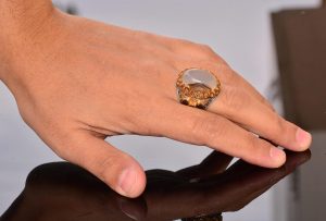 Erkekler için Gümüş Yüzük - Gerçek Doğal Yemen Akik Taşı - Görsel 7