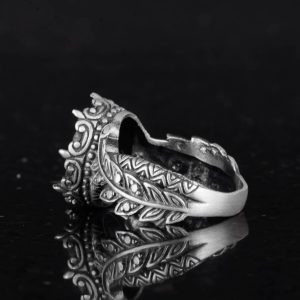 Gerçek Doğal Taş Yüzük - El Yapımı 925 Ayar Gümüş Takı (Gri Safir) - Görsel 6