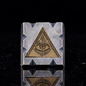 Sterling Gümüş Horus Göz Yüzüğü, Kare Tasarım, 925 Gümüş Erkek Yüzüğü - Görsel 5