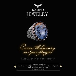 925K Katı Gümüş Erkek Yüzük - Doğal Taşlarla El Yapımı Şıklık (Pietersite Taşı) - Görsel 7