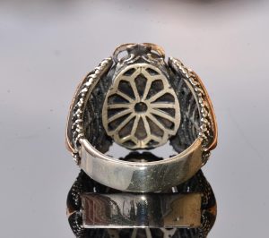 Doğal İnci Renkli Taş Yüzük, Gümüş Yüzük Erkekler İçin, Doğum Taşı Yüzüğü Erkekler İçin - Görsel 5