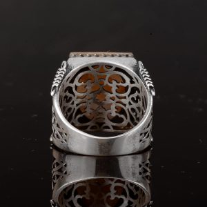 925 Ayar Gümüş Minimalist Yüzük ile Druzy Kuvars: Mor & Bej Varyasyonlar (Bej) - Görsel 7