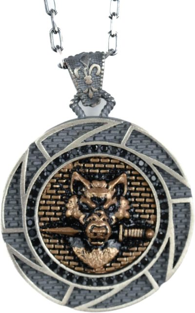 Erkekler için 925 Ayar Gümüş Kolye - Hayvan Temalı, Gotik Temalı Takı (Kurt) - Görsel 1