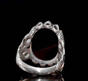 925 Ayar Gümüş Yüzük, İslami Yüzük, Erkek Yüzüğü, Doğal Akik Taşı (Stil-1) - Görsel 5