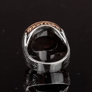 925 Ayar Gümüş Erkek Yüzük, Davud Star Yüzüğü, Erkekler için Özel Yüzük - Görsel 7