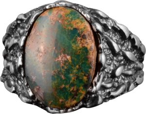 Gerçek Doğal Arizona Turkuaz Taş Yüzük, Erkekler için Hediye, 925 Ayar Gümüş Yüzük, Minimalist Yüzük (Stil-14)