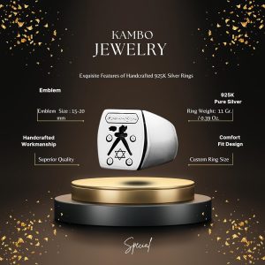 Sembolik Oymalı Sterlin Gümüş Erkek Yüzük - Görsel 2