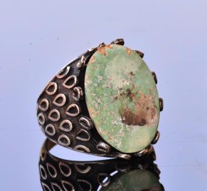 Gerçek Arizona Turkuaz Taş Yüzük, 12.45 Karat, Katı Gümüş Yüzük - Görsel 3