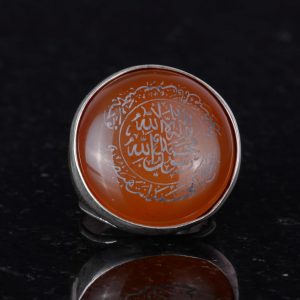 Doğal Akik Büyük Taş, Sterlin Gümüş Erkek Yüzük - Görsel 3