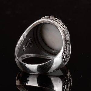 925 Ayar Gümüş Erkek Yüzük, Malcolm X Yüzüğü, Yıldız ve Hilal Yüzüğü - Görsel 8