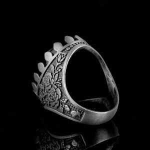 925 Ayar Gümüş Yüzük, Gerçek Doğal Taş Yüzük, Grim Reaper Yüzüğü - Görsel 6