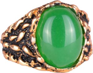 Gerçek Doğal Taş Erkek Yüzüğü, Minimalist Yüzük, 925 Ayar Gümüş Yüzük Erkekler İçin