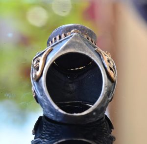 Doğal Star Ruby Taşlı Antik Yüzük - 925 Ayar Gümüş Unisex Sultan Yüzük - Görsel 4