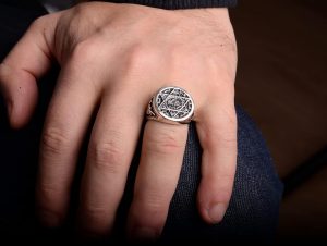 David Yıldızı Yüzüğü, 925 Ayar Gümüş Yüzük, Süleyman Mührü Yüzüğü, Kral Süleyman Yüzüğü - Görsel 7