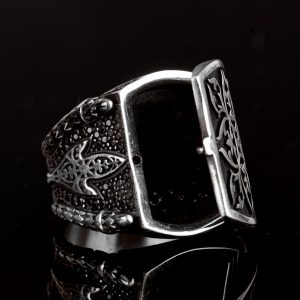 925 Ayar Gümüş Erkek Yüzük - Gizli Kapaklı - Sır Kutusu Yüzüğü - Görsel 6