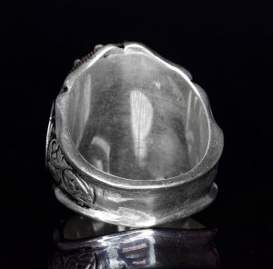 Erkekler için 925 Ayar Gümüş Yüzük - Doğal Aytaşı Taşlı Yüzük - Görsel 5