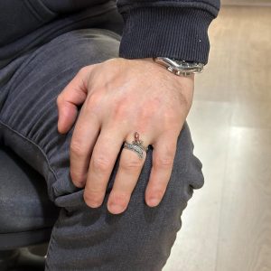 Zulfiqar Kılıcı Tasarımlı 925 Ayar Gümüş Erkek Yüzük - Görsel 3