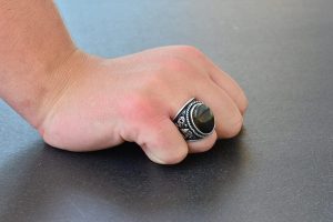 Erkekler için İnce Taş Koleksiyonu: 925 Ayar Gümüş Yüzükler - Doğal Taş Seçimi (Labradorit) - Görsel 7