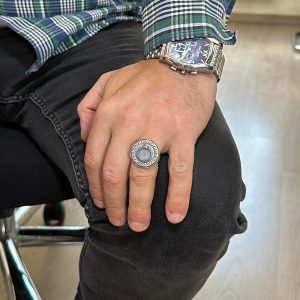 925 Ayar Gümüş Yüzük - Yunan Anahtarı Tasarımı Erkek Yüzüğü - El Yapımı Yüzük (Ejderha) - Görsel 3