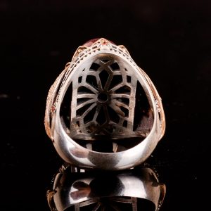 Gerçek Doğal Taş Yüzük, 925 Ayar Gümüş Yüzük, Erkek Gümüş Yüzük - Görsel 5