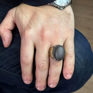 Erkek Yüzük, 925 Ayar Gümüş Yüzük, Müslüman Yüzük - Görsel 3