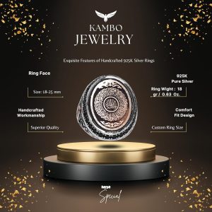 925 Ayar Gümüş Erkek Yüzük, İslami Yüzük, Lailahe illa Allallah Muhammeden Resul Allah - Görsel 2