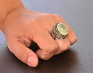 Gerçek Yeşim Taşlı Yüzük, Kral Yüzüğü, Gümüş Yüzük Erkekler İçin - Görsel 7