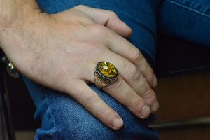 Erkekler için Kehribar Yüzük, Bal Kehribar Taşı Yüzük, 925 Ayar Gümüş Yüzük, El Yapımı Yüzük, Doğal Kehribar, Kehribar Takı Yüzük - Görsel 5