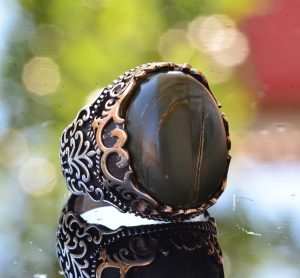 El Yapımı Doğal Jasper Yüzük | 925 Ayar Gümüş Erkek Yüzük | Topraklama ve Denge Tasarımı - Görsel 5