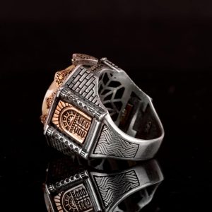 925 Ayar Gümüş Erkek Yüzüğü - Cesur Hat Sanatı Tasarımı, Günlük Kullanım ve Özel Günler için İdeal - Görsel 4