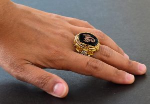 Erkek Gümüş Yüzük - Altın Kaplama Yüzük - Damgalı Yüzük (Akrep) - Görsel 6