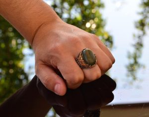 El Yapımı Doğal Jasper Yüzük | 925 Ayar Gümüş Erkek Yüzük | Topraklama ve Denge Tasarımı - Görsel 7